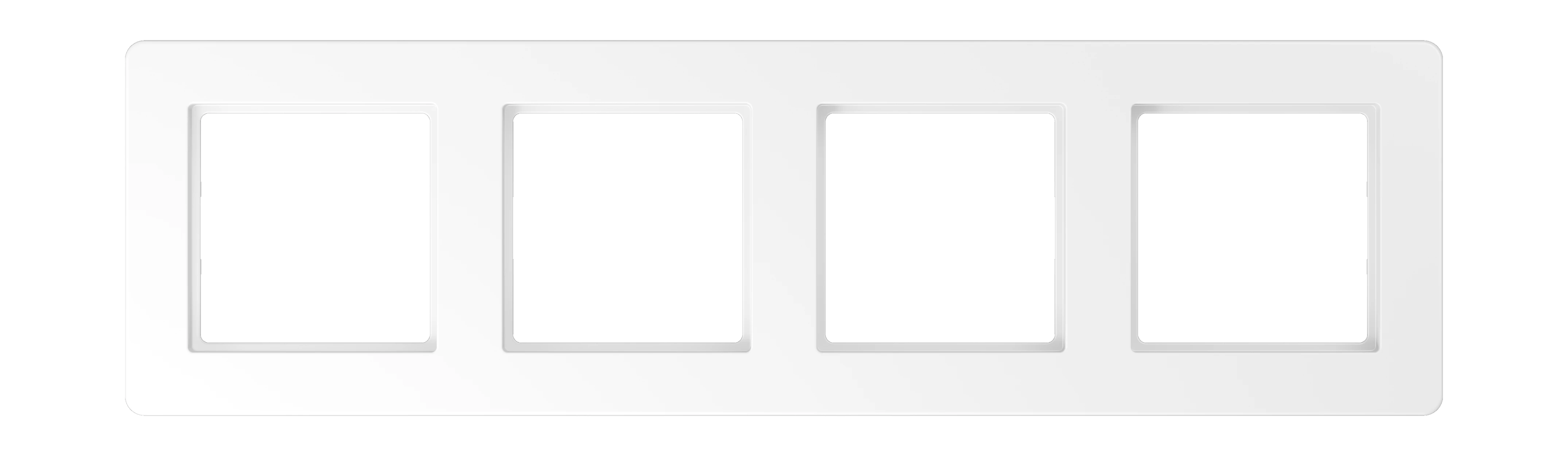 Frame for horizontal and vertical installation — JUNG A Flow, Matt White, art. AF584BFWWM