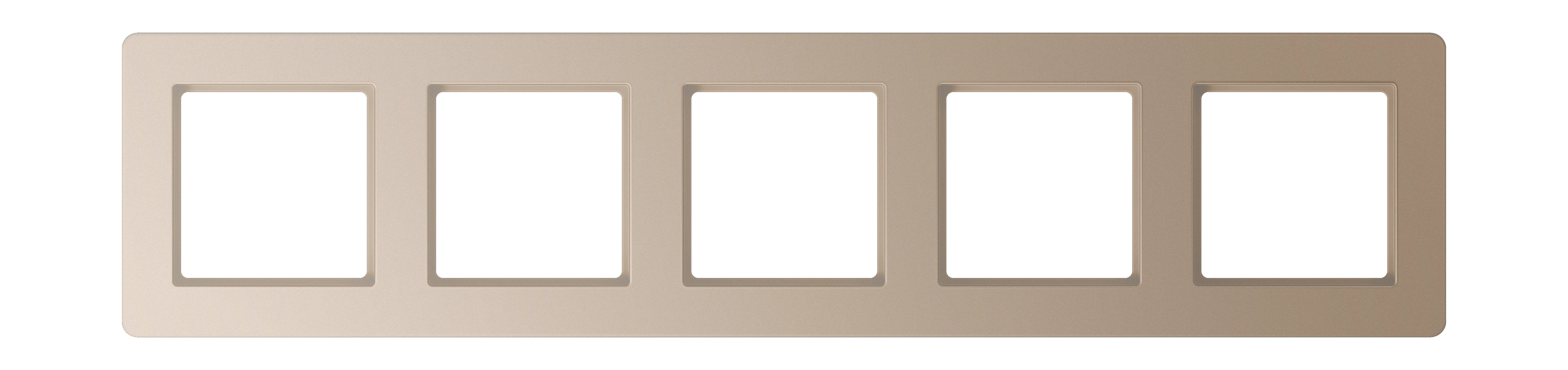 Frame for horizontal and vertical installation — JUNG A Flow, Champagne, art. AF585BFCH