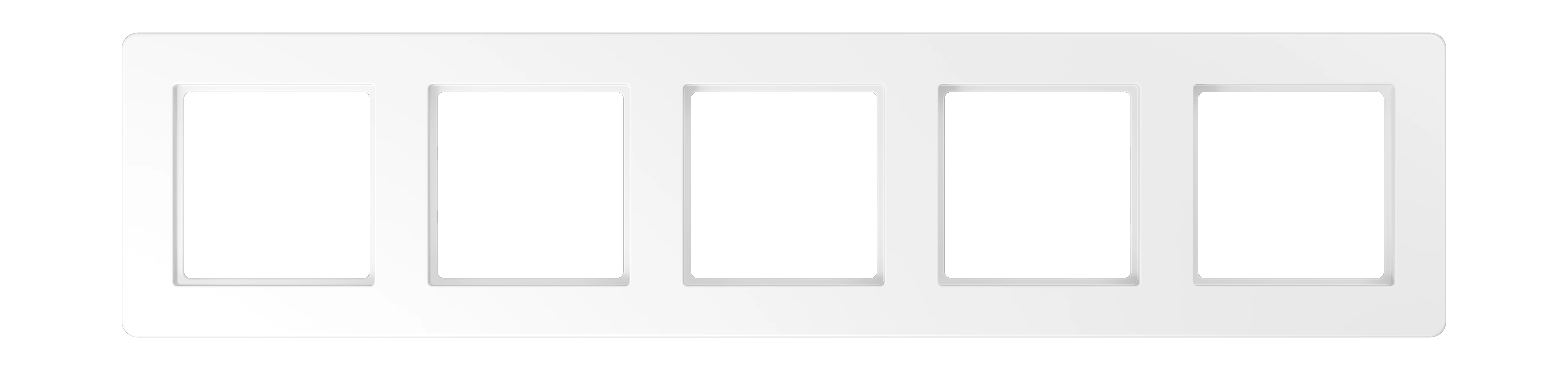 Frame for horizontal and vertical installation — JUNG A Flow, Matt White, art. AF585BFWWM