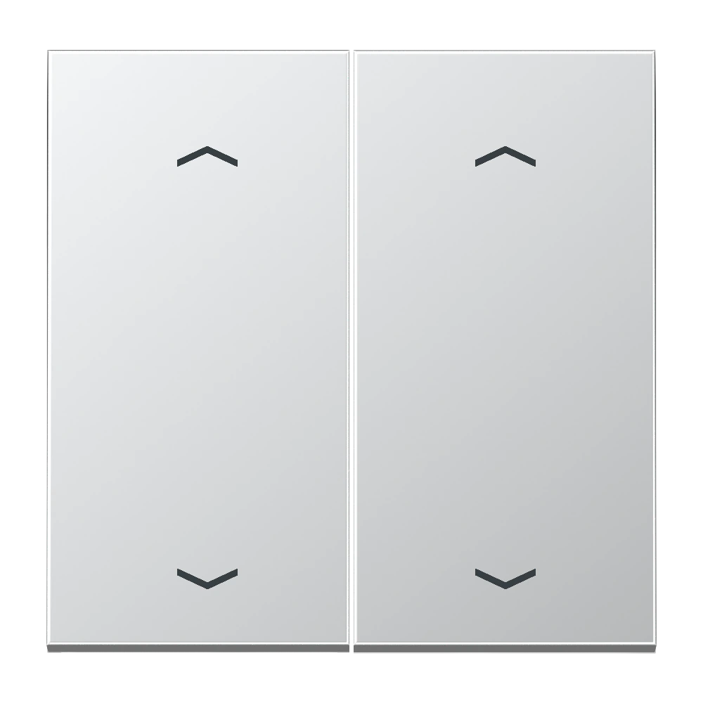 Rocker with arrow symbols for KNX push-button 2-gang — JUNG LS 990, aluminium, art. AL102P