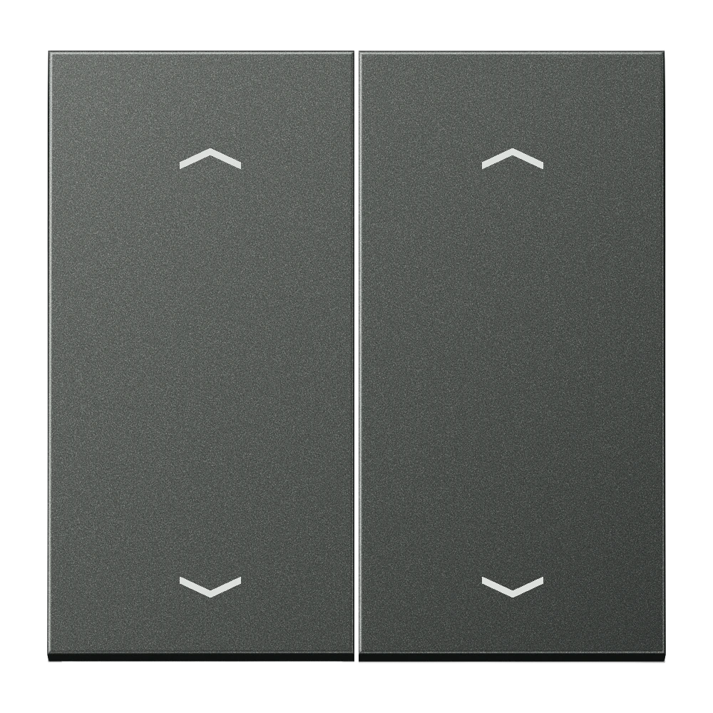 Rocker with arrow symbols for KNX push-button 2-gang — JUNG LS 990, Anthracite Al, art. AL102PAN