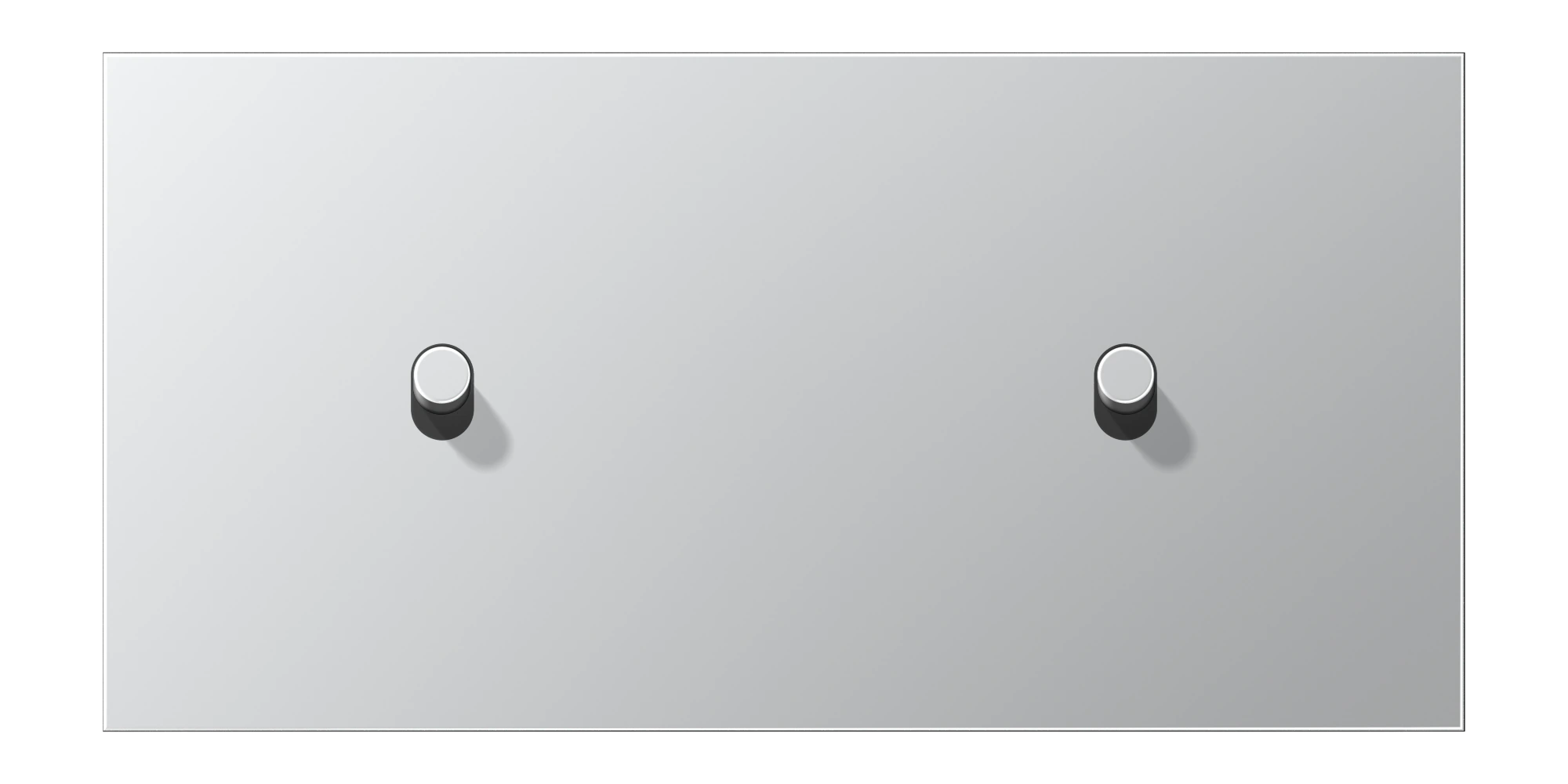 Centre plate with toggle lever "cylinder" — JUNG LS 1912, Cylinder — Cyl Aluminium, art. AL12-200R0