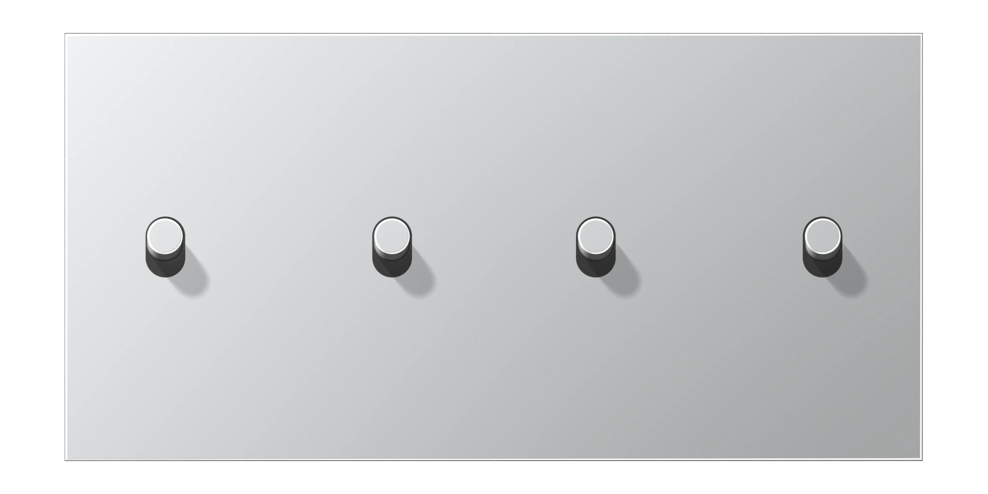 Centre plate with toggle lever "cylinder" — JUNG LS 1912, Cylinder — Cyl Aluminium, art. AL12-250R0