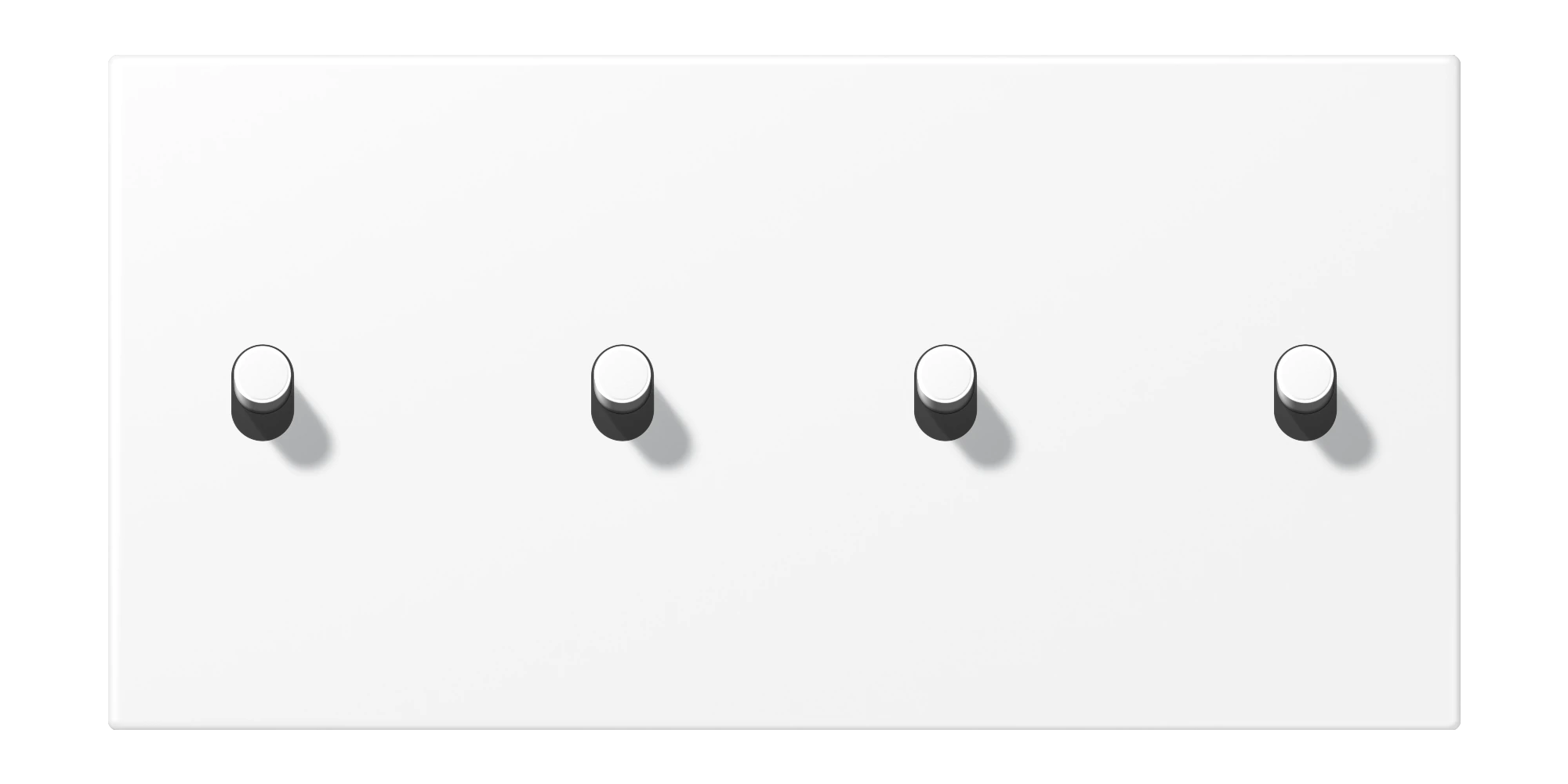 Centre plate with toggle lever "cylinder" — JUNG LS 1912, Cylinder — Cyl Matt White, art. AL12-250WWMR07