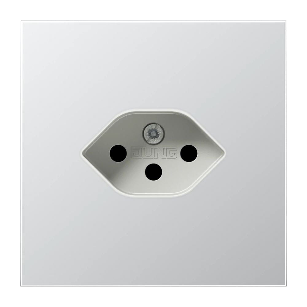 1-gang socket for Switzerland, type 13 — JUNG LS 990, aluminium, art. AL1520-13SEV