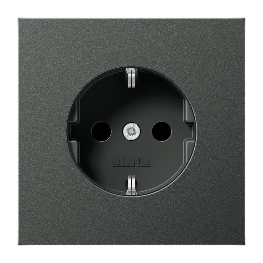 SCHUKO® socket — JUNG LS 990, Anthracite Al, art. AL1520AN