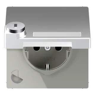 SCHUKO®-розетка 16 A / 250 B ~ · защита от детей · пружинные зажимы · откидная крышка
