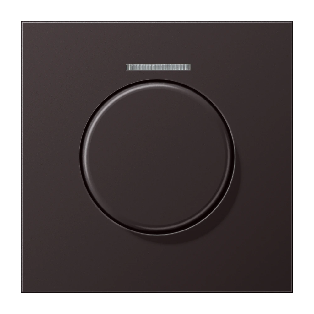 Centre plate with knob and lens for rotary sensor — JUNG LS 990, Dark Al, art. AL1940KO5D