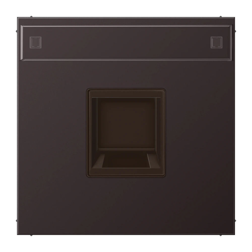 Centre plate for modular jack sockets — JUNG LS 990, Dark Al, art. AL1969-15NAWED