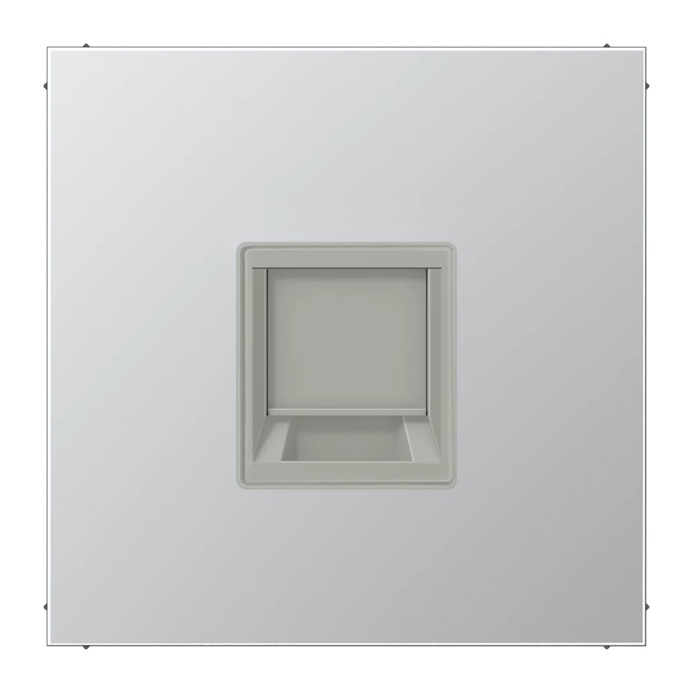 Centre plate for modular jack sockets — JUNG LS 990, aluminium, art. AL1969-15WE