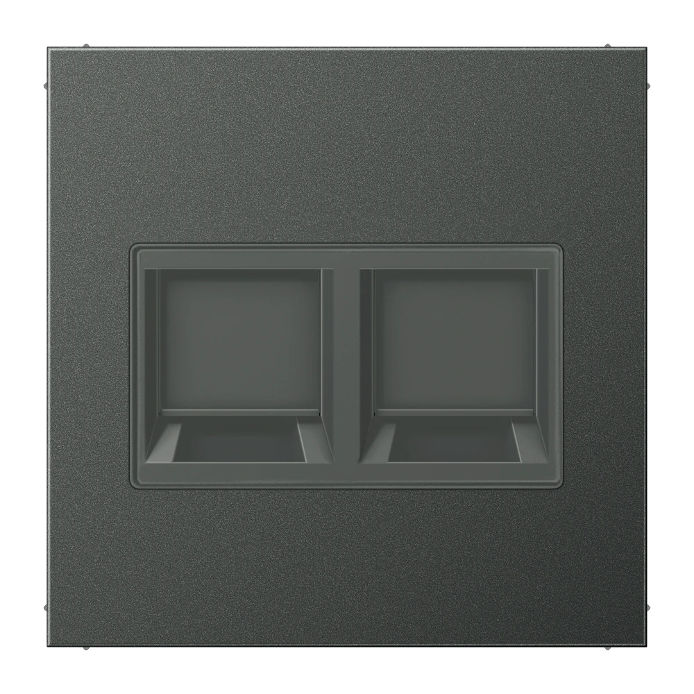 Kрышка (фиксация защёлкиванием) — JUNG LS 990, Anthracite Al, арт. AL1969-2WEAN