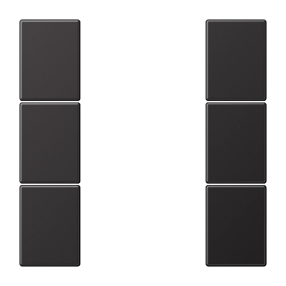 Набор накладок 3 группы, комплект — JUNG LS 990, Dark Al, арт. AL2503TSAD