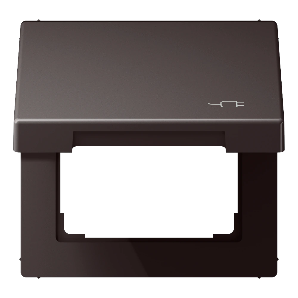 Откидная крышка с символом «штекер» — JUNG LS 990, Dark Al, арт. AL2990KLSOCD