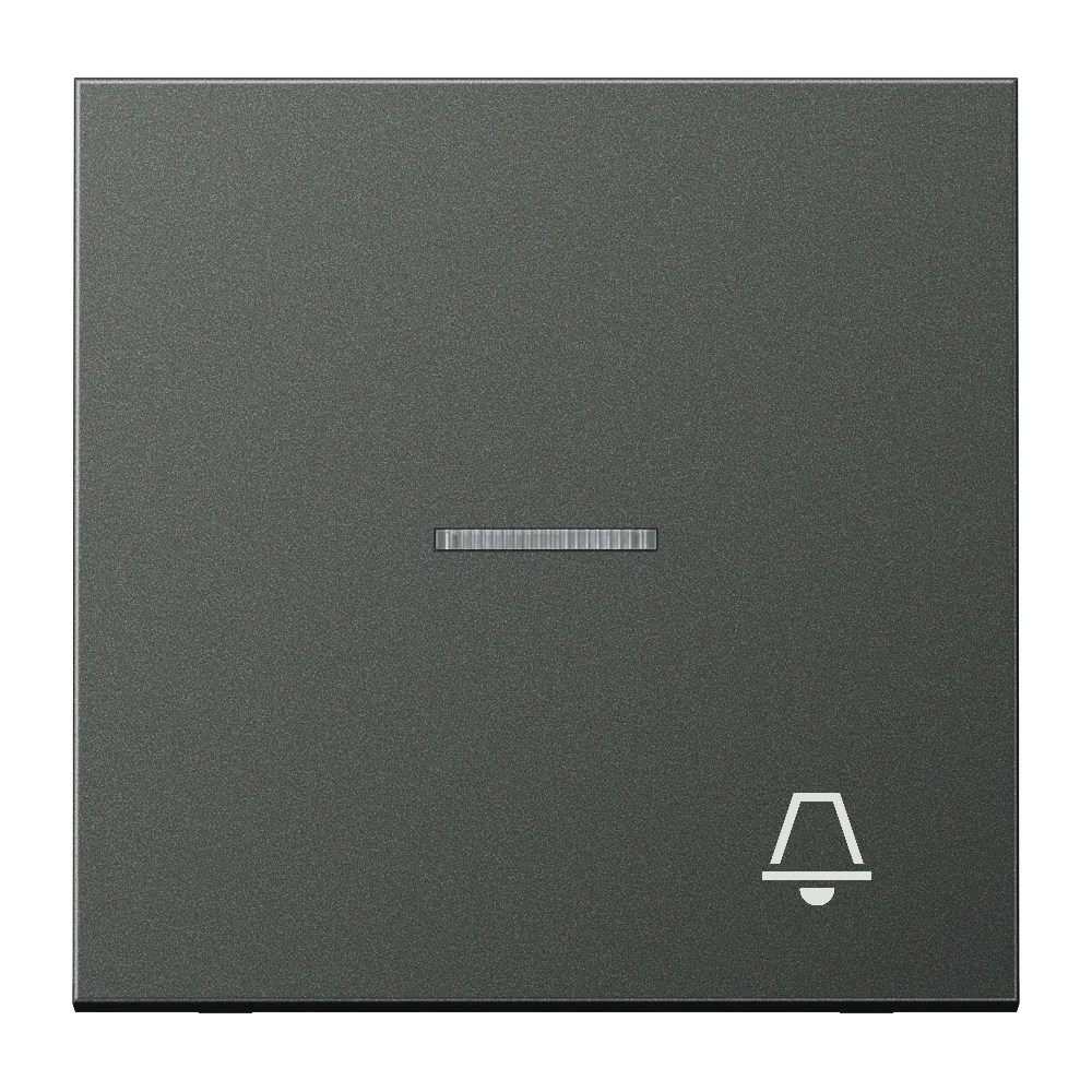 Клавиша с символом «звонок» и окошком — JUNG LS 990, Anthracite Al, арт. AL2990KO5KAN