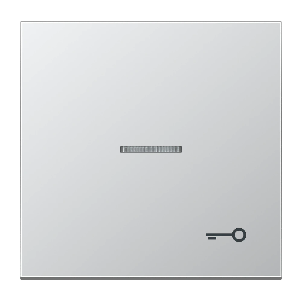 1-gang rocker with symbol "door", with lens — JUNG LS 990, aluminium, art. AL2990KO5T