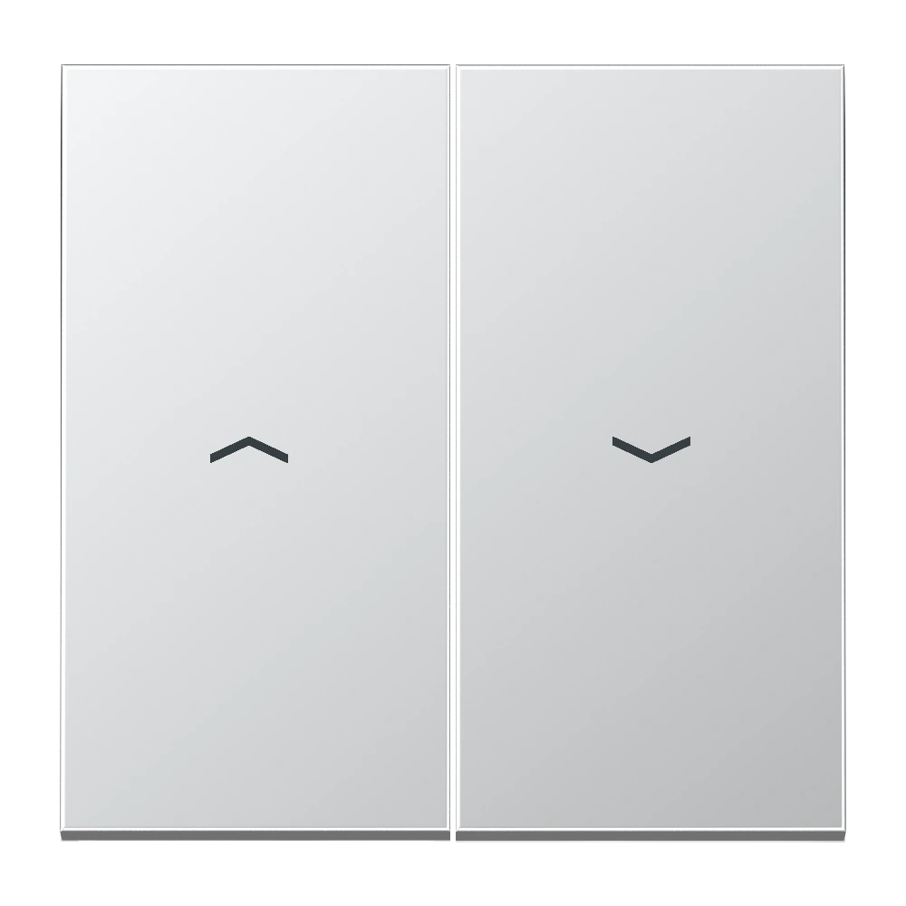 2-gang rocker for blind switch and blind push-button — JUNG LS 990, aluminium, art. AL2995P