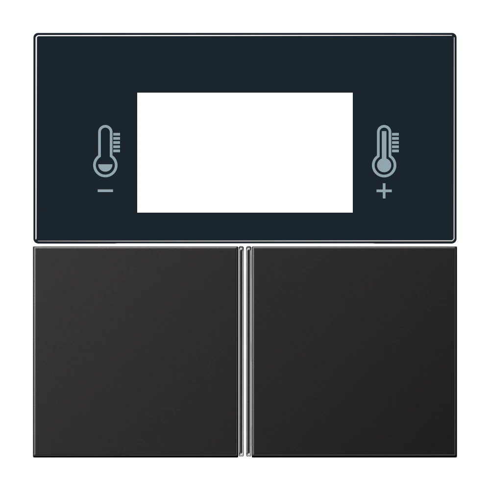 Cover kit for room controller display module, complete — JUNG LS 990, Dark Al, art. AL4093TSAD