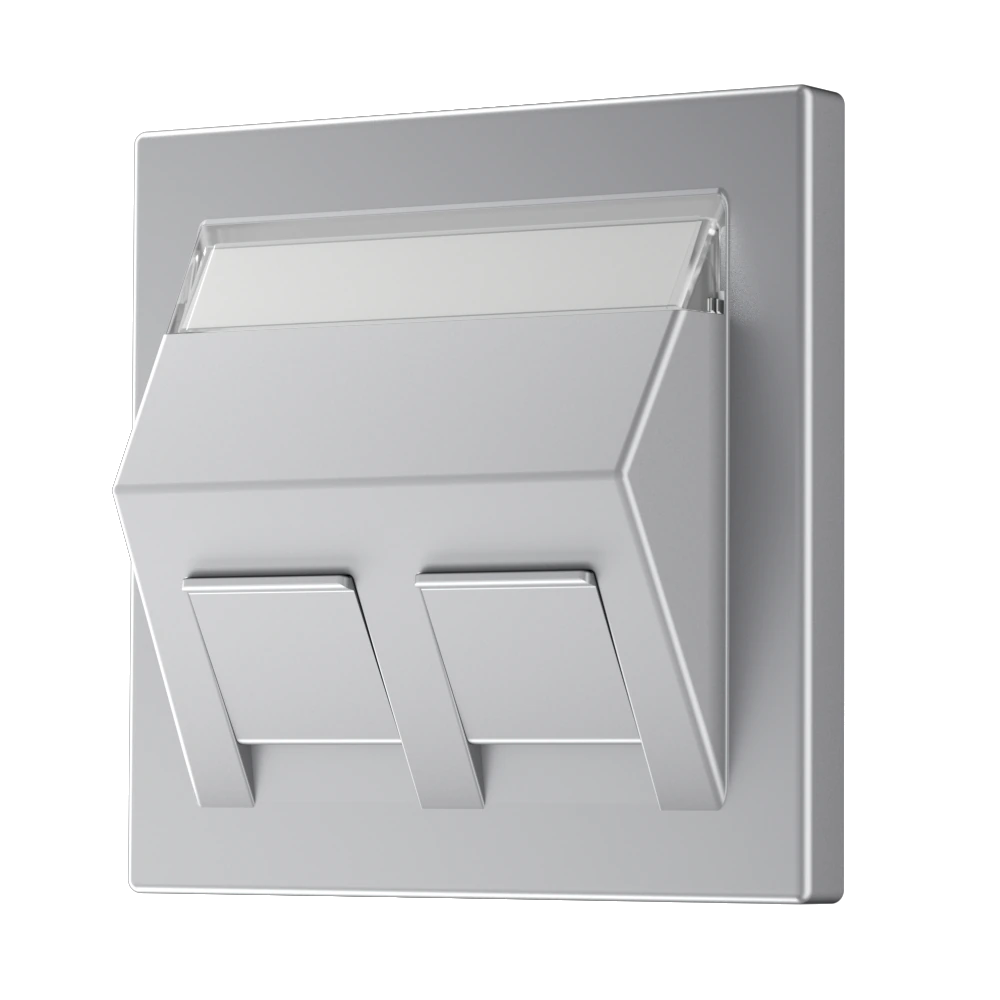 Centre plate for mounting adapter 30° — JUNG LS 990, aluminium, art. AL569-30BFPL-L