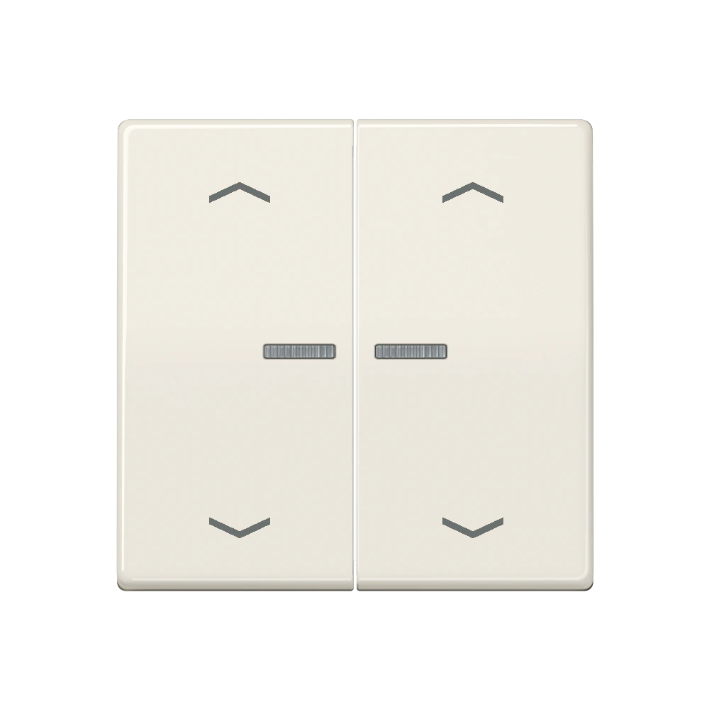 Rocker with lens and arrow symbols for KNX push-button 2-gang — JUNG AS 500, Ivory, art. AS102KO5P