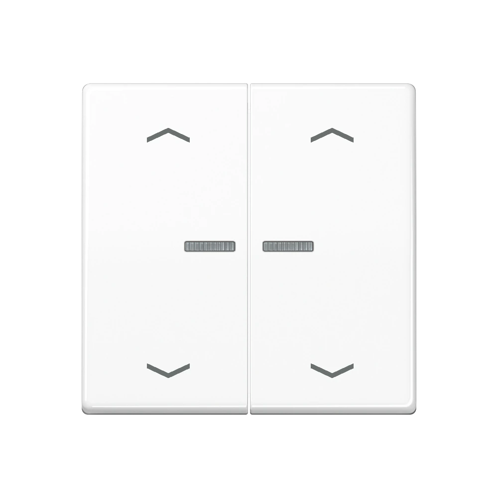 Rocker with lens and arrow symbols for KNX push-button 2-gang — JUNG AS 500, White, art. AS102KO5PWW