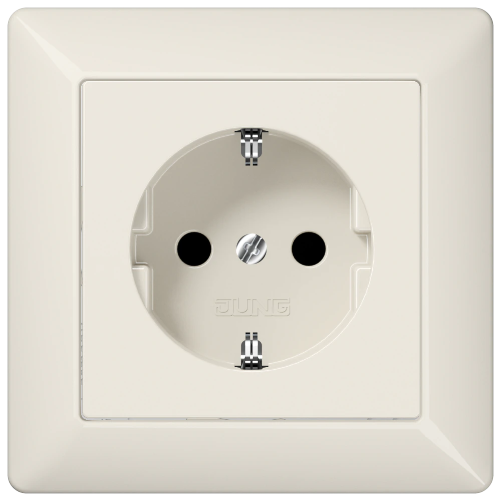 SCHUKO®-розетка — JUNG AS 500, Слоновая кость, арт. AS1520
