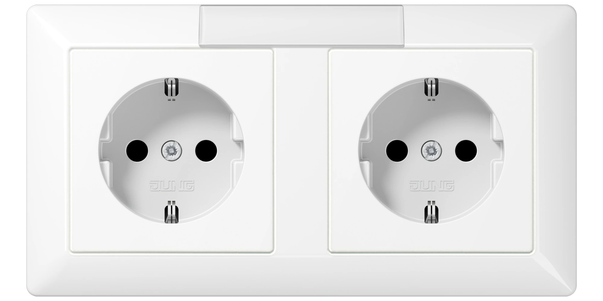 SCHUKO®-розетка для кабельных каналов 16 A / 250 B ~ — JUNG AS 500, Белый, арт. AS1522NAWW