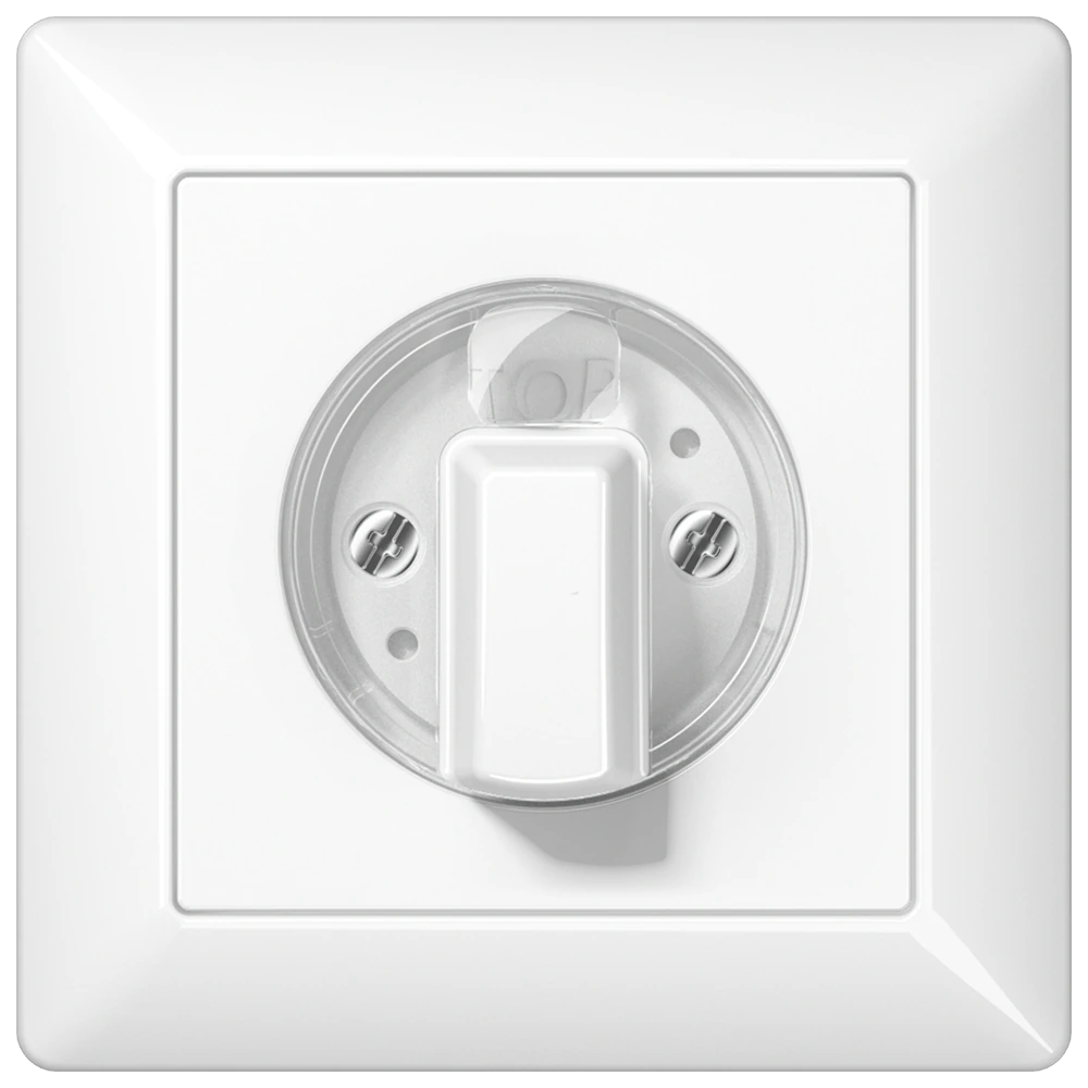 Centre plate with knob for rotary switch, with integrated frame — JUNG AS 500, White, art. AS1541WW