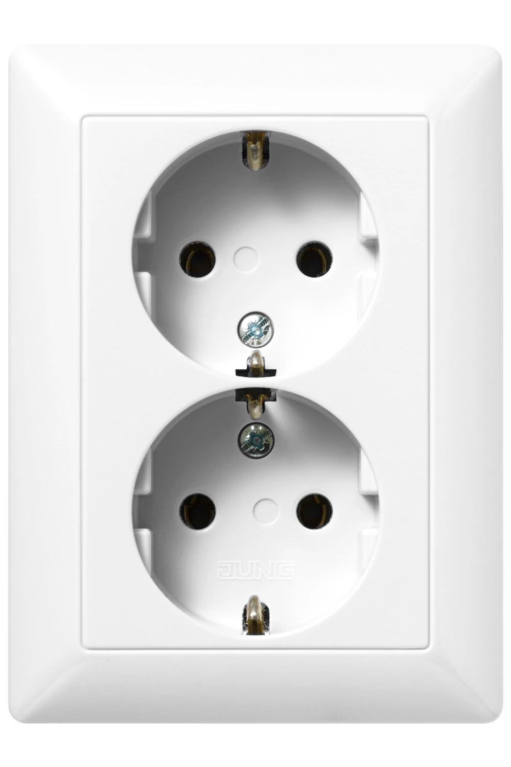 2-gang SCHUKO® socket — JUNG AS 500, White, art. AS5020UWW