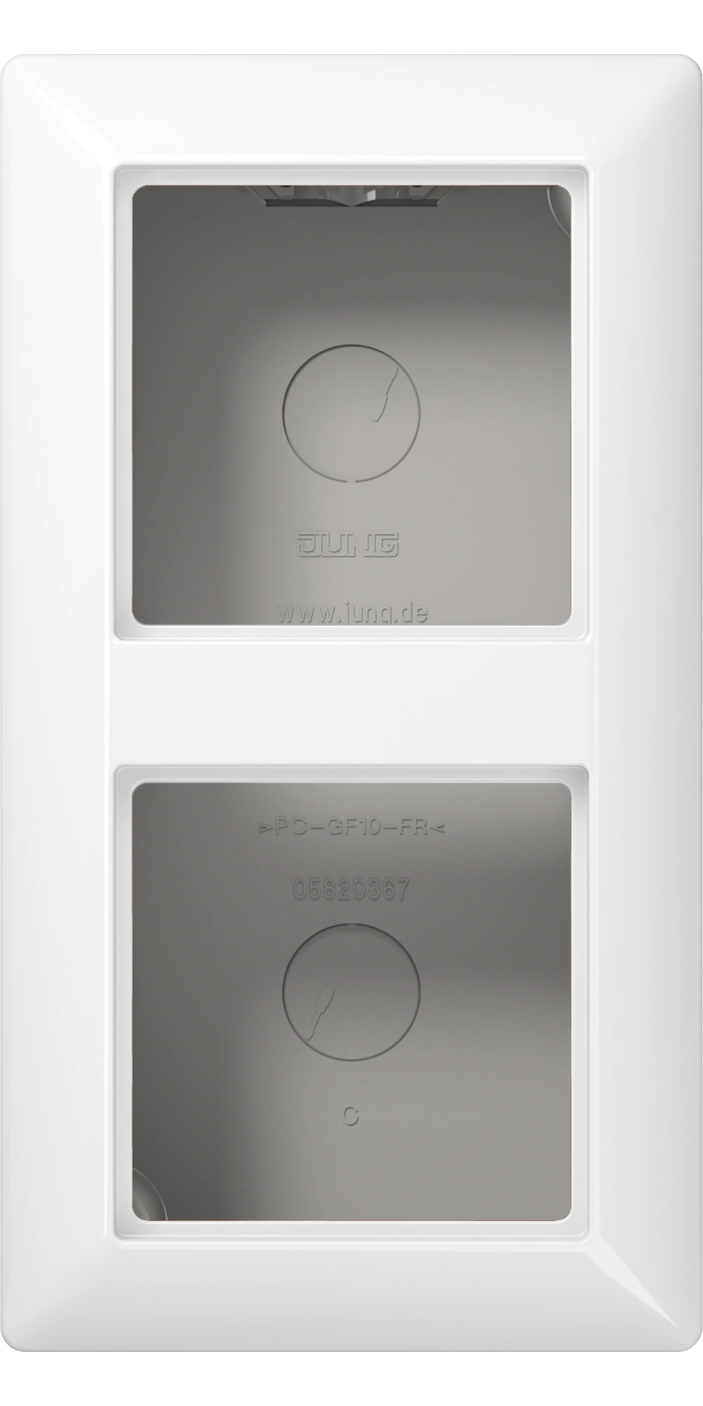 Surface cap, 2-gang — JUNG AS 500, White, art. AS582AWW