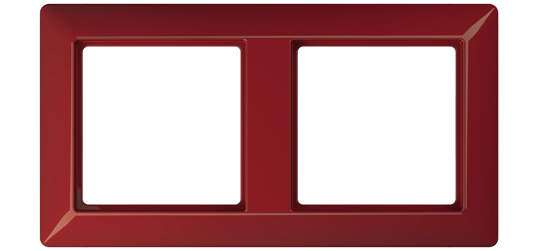 Frame for horizontal and vertical installation — JUNG AS 500, Red, art. AS582BFRT