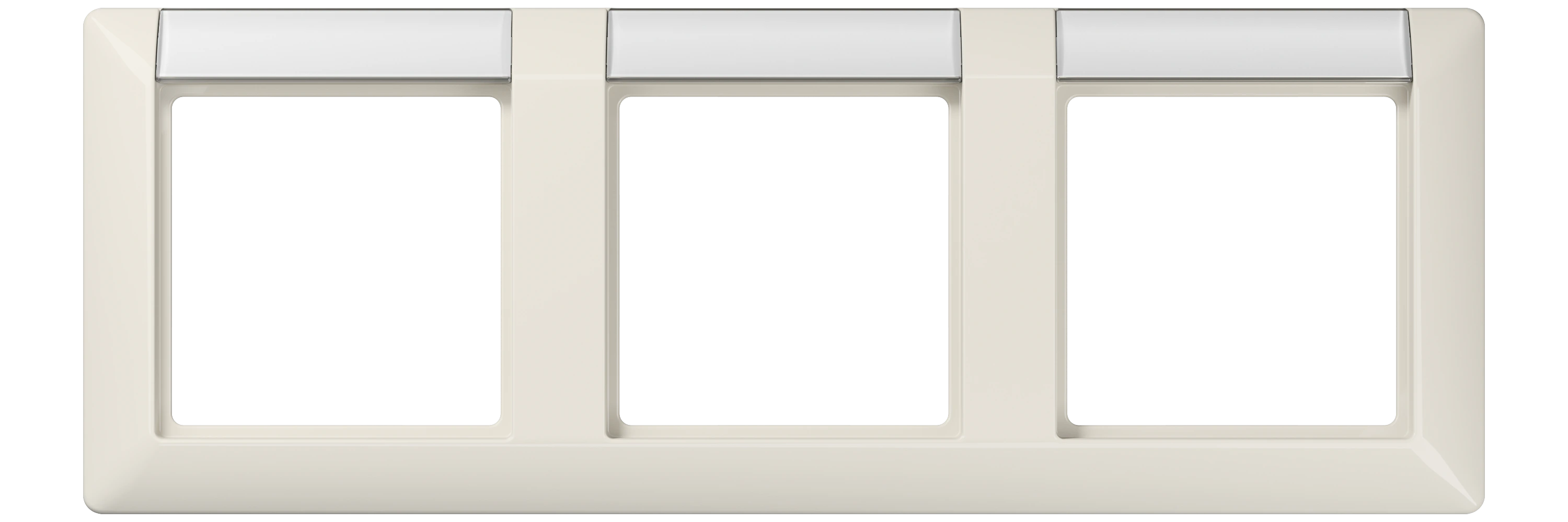 Frame with inscription field for horizontal installation — JUNG AS 500, Ivory, art. AS5830NA