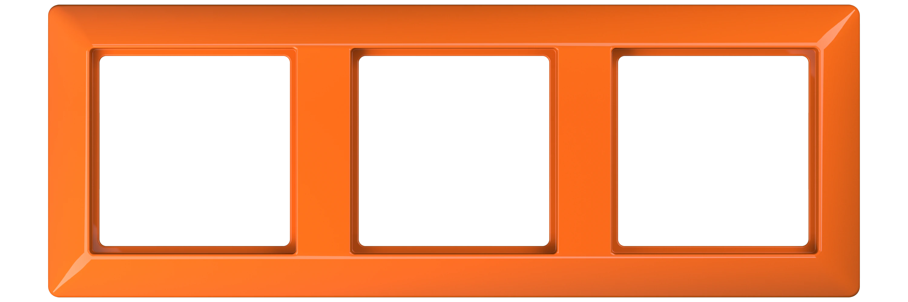 Frame for horizontal and vertical installation — JUNG AS 500, Orange, art. AS583BFO