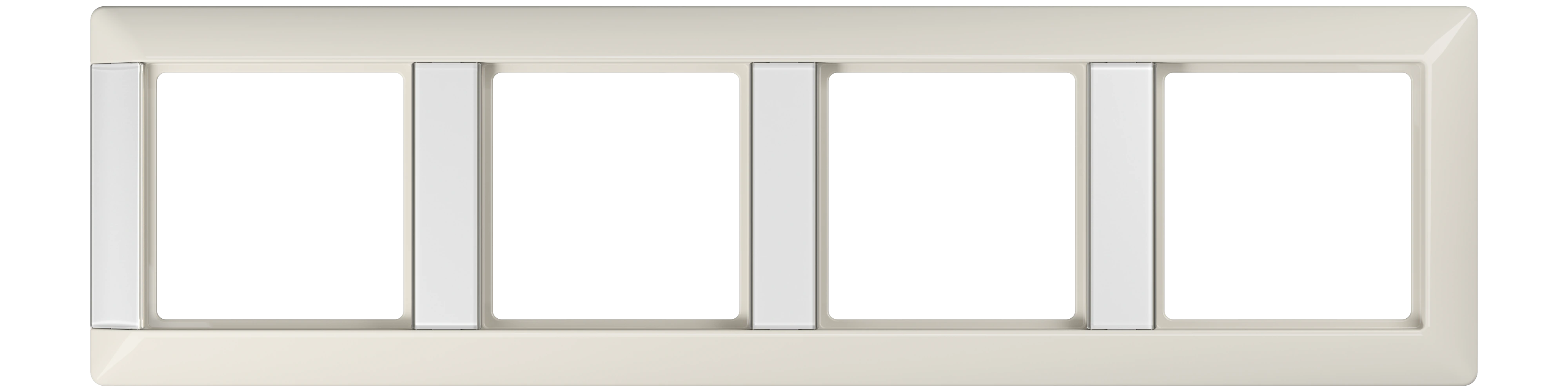 Frame with inscription field for vertical installation — JUNG AS 500, Ivory, art. AS584NA