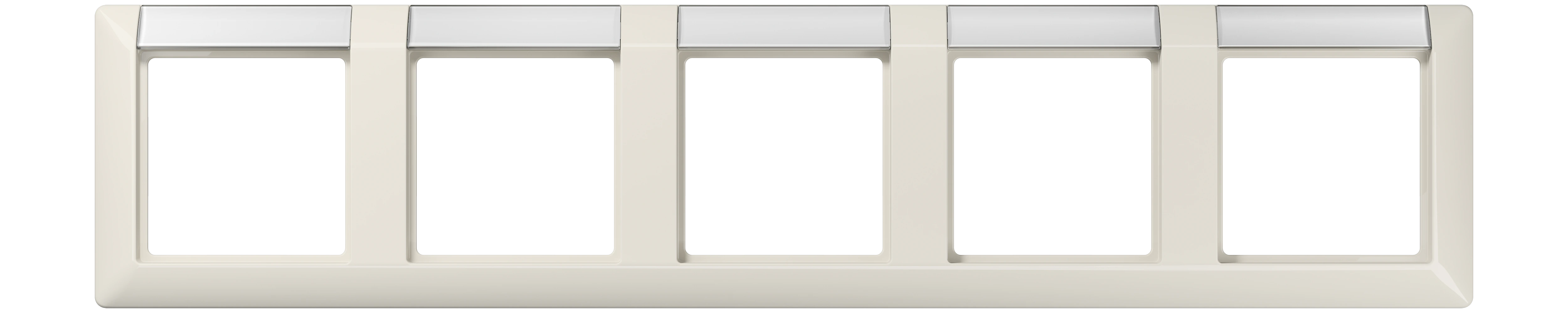 Frame with inscription field for horizontal installation — JUNG AS 500, Ivory, art. AS5850NA
