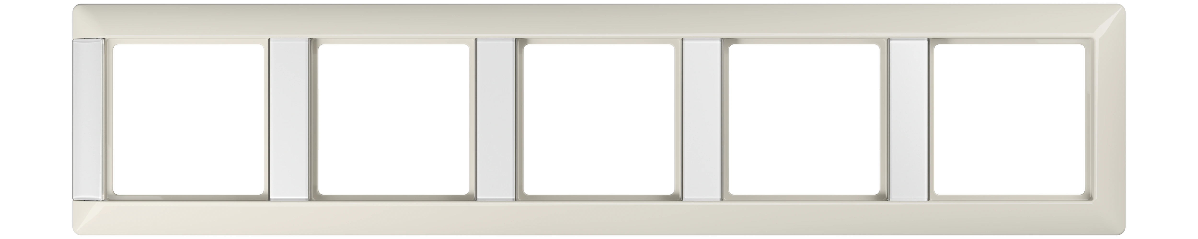Frame with inscription field for vertical installation — JUNG AS 500, Ivory, art. AS585NA