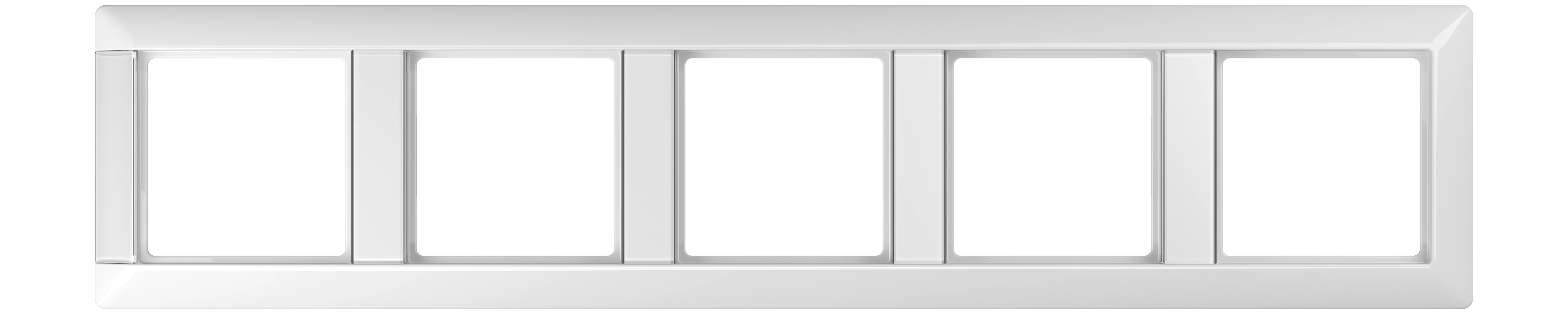 Frame with inscription field for vertical installation — JUNG AS 500, White, art. AS585NAWW