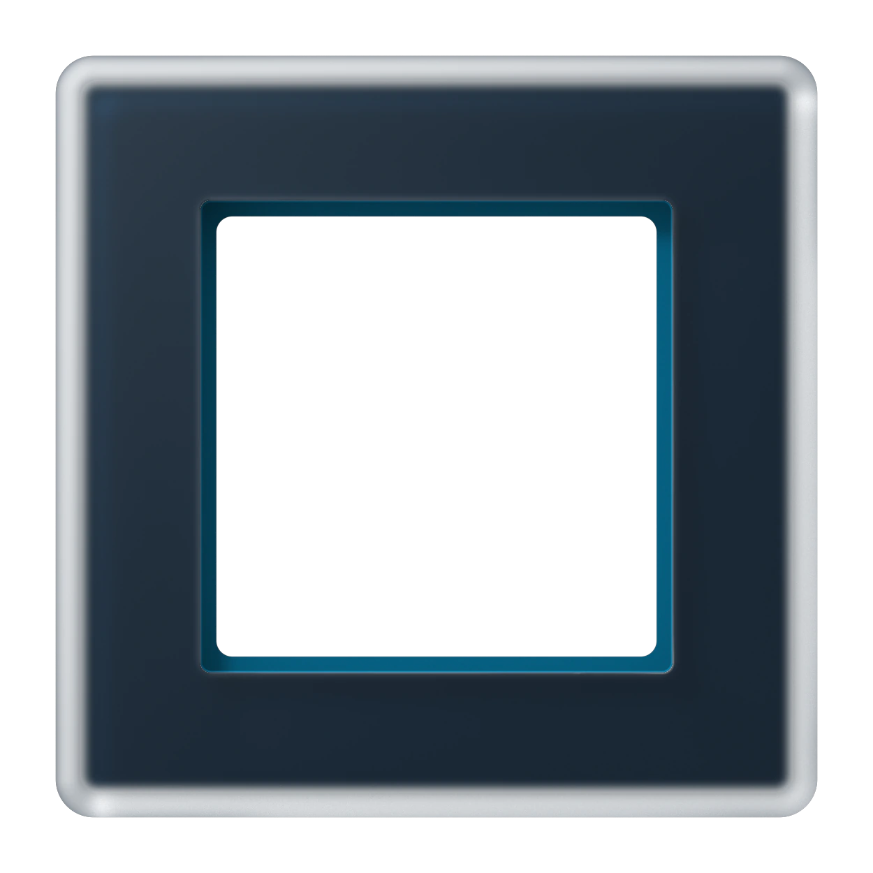 Glass frame for horizontal and vertical installation — JUNG A VIVA, Night Blue, art. AV581GLMNB