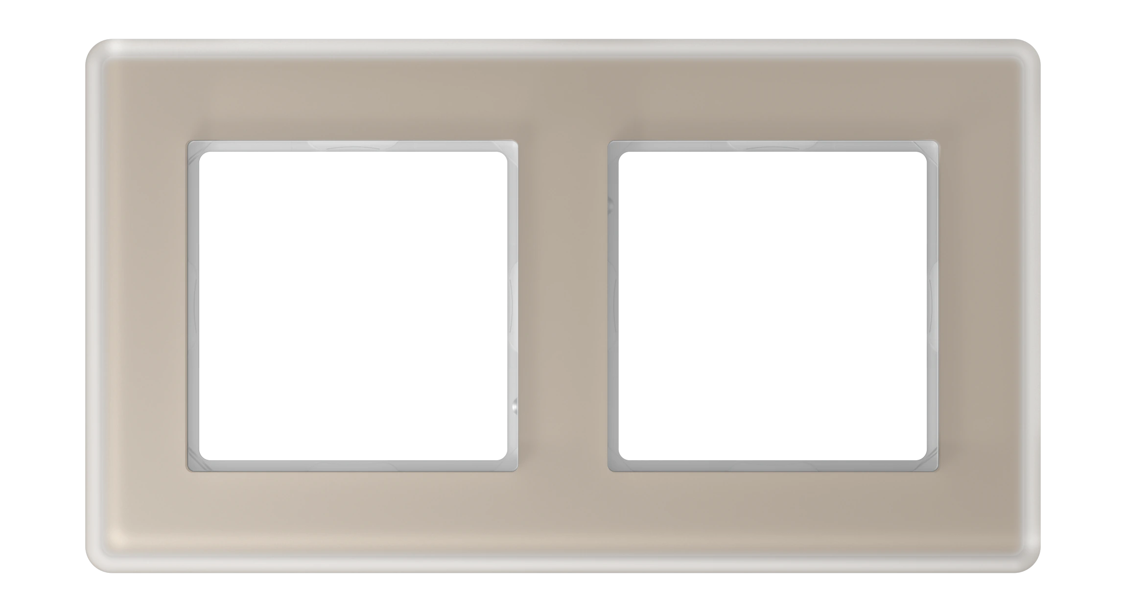 Glass frame for horizontal and vertical installation — JUNG A VIVA, Champagne Glass, art. AV582GLMCH
