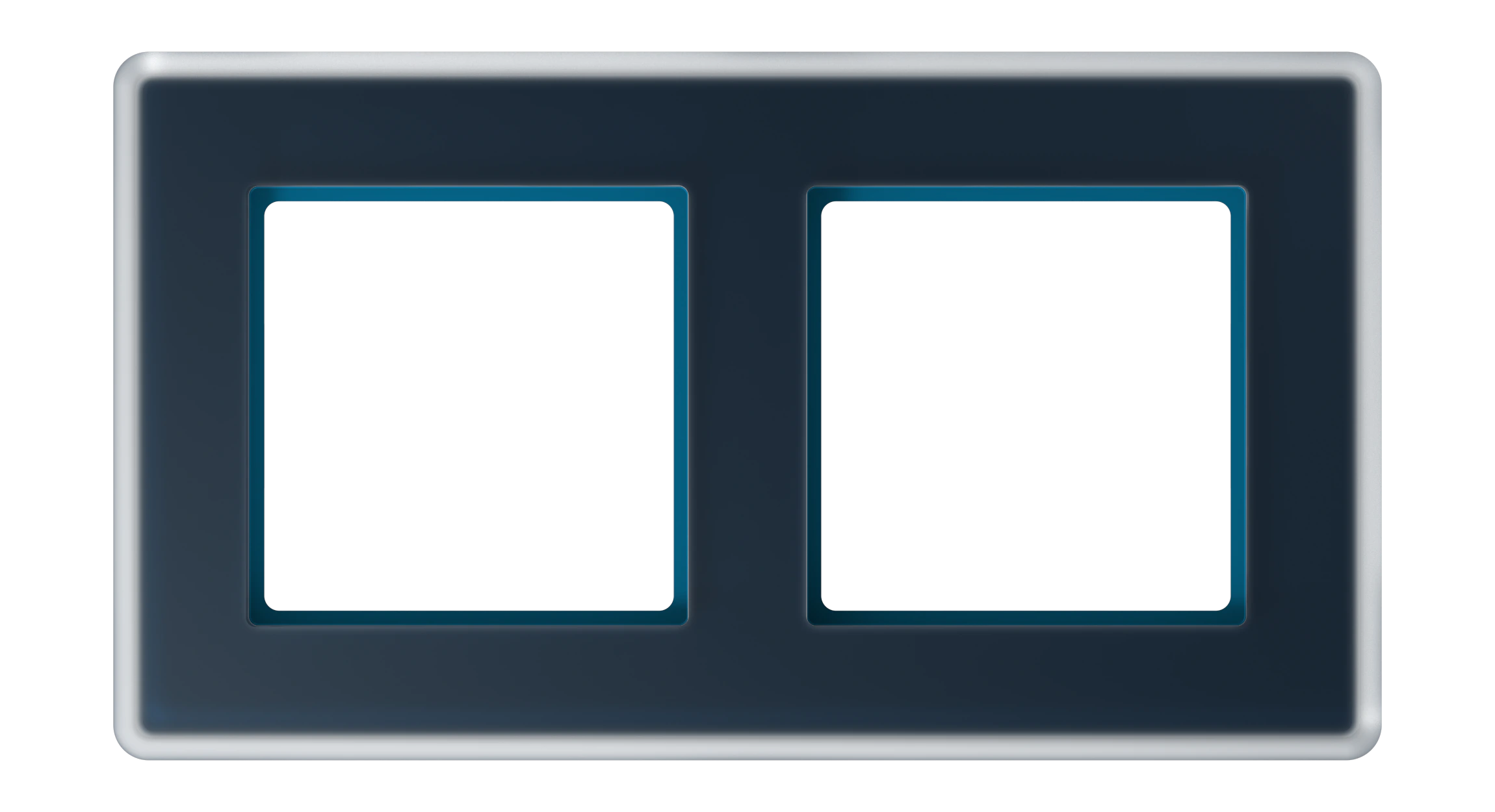 Glass frame for horizontal and vertical installation — JUNG A VIVA, Night Blue, art. AV582GLMNB