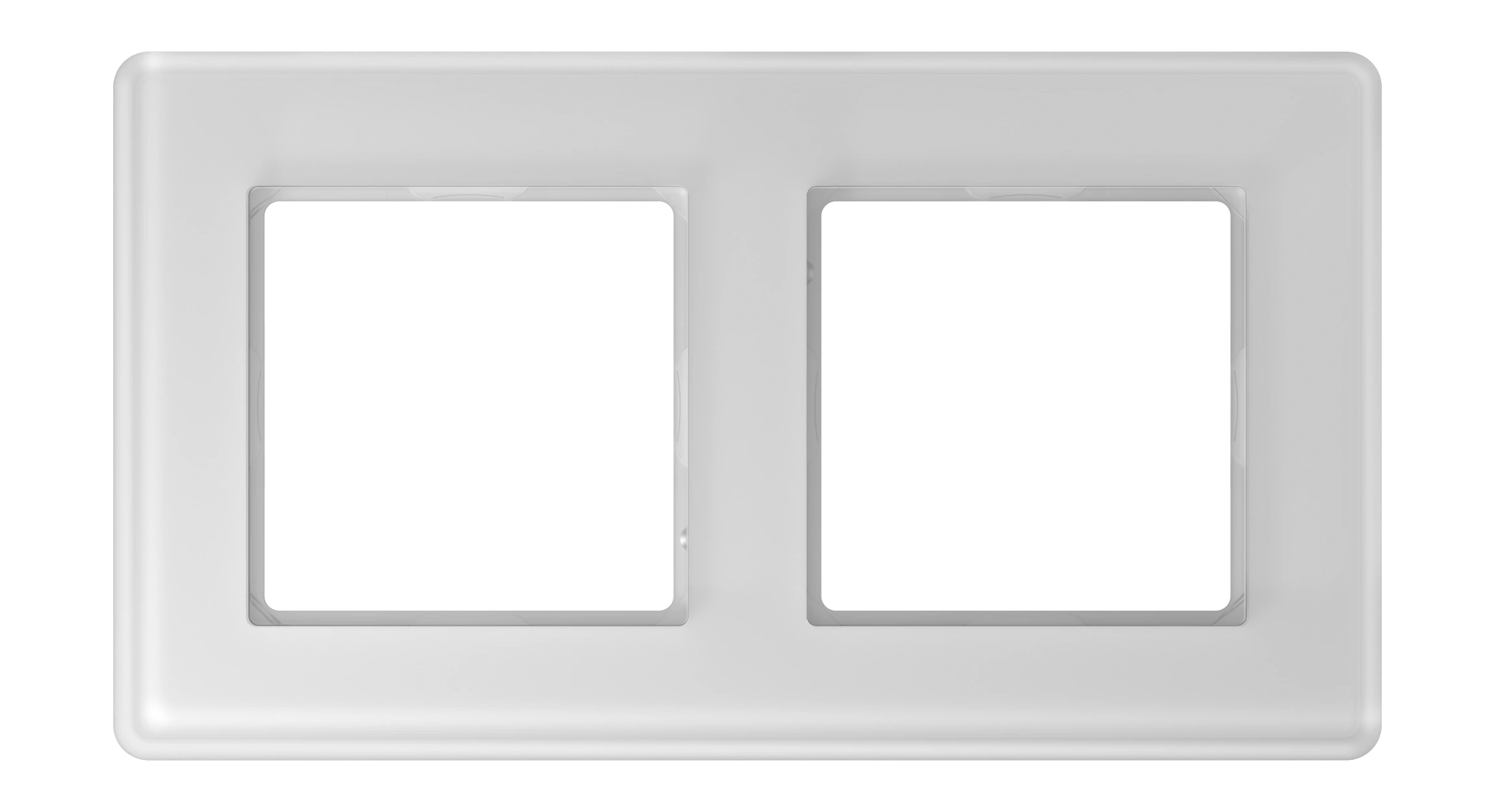 Glass frame for horizontal and vertical installation — JUNG A VIVA, White Glass, art. AV582GLMWW