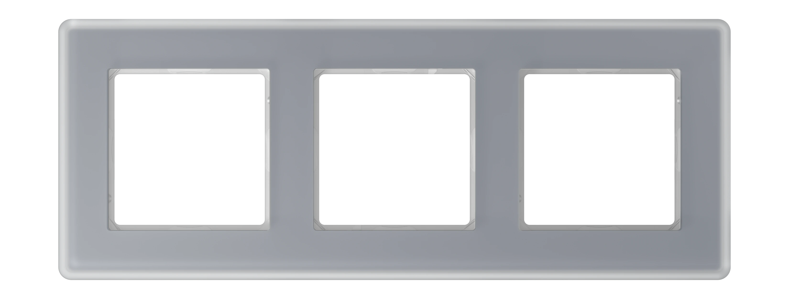 Glass frame for horizontal and vertical installation — JUNG A VIVA, Crystal Grey, art. AV583GLMKG