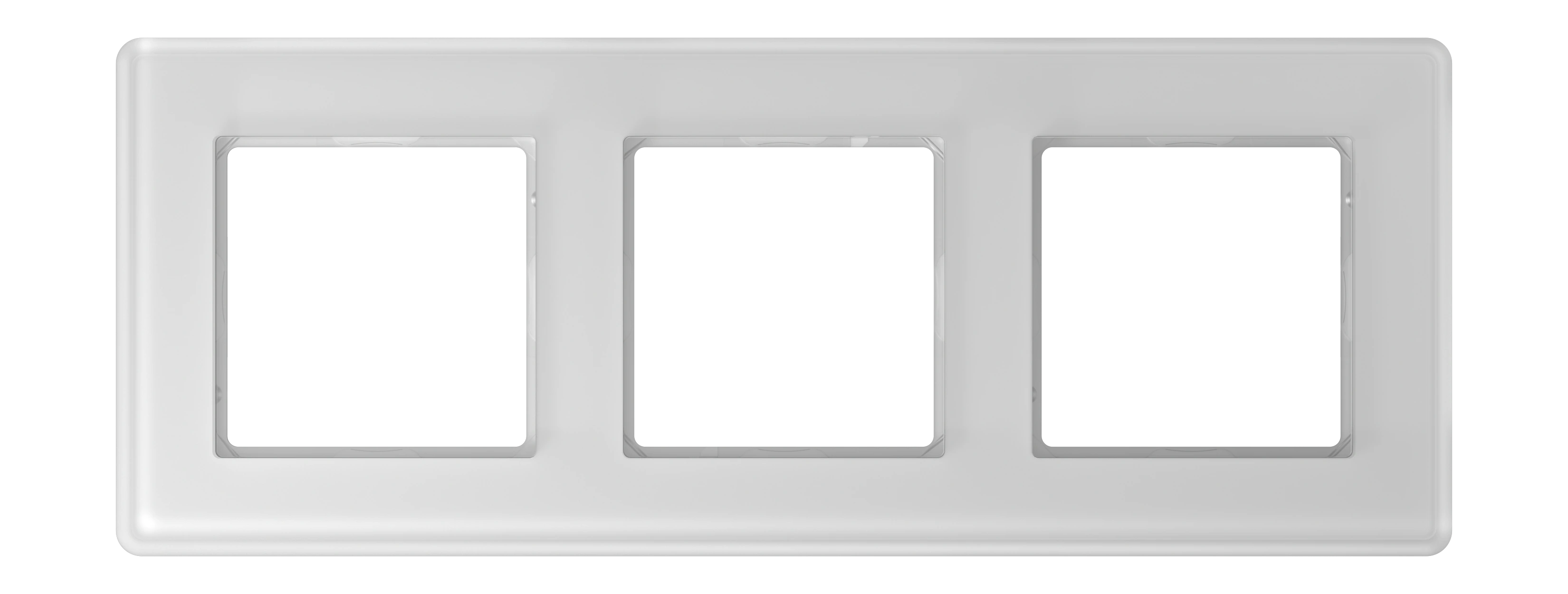 Glass frame for horizontal and vertical installation — JUNG A VIVA, White Glass, art. AV583GLMWW