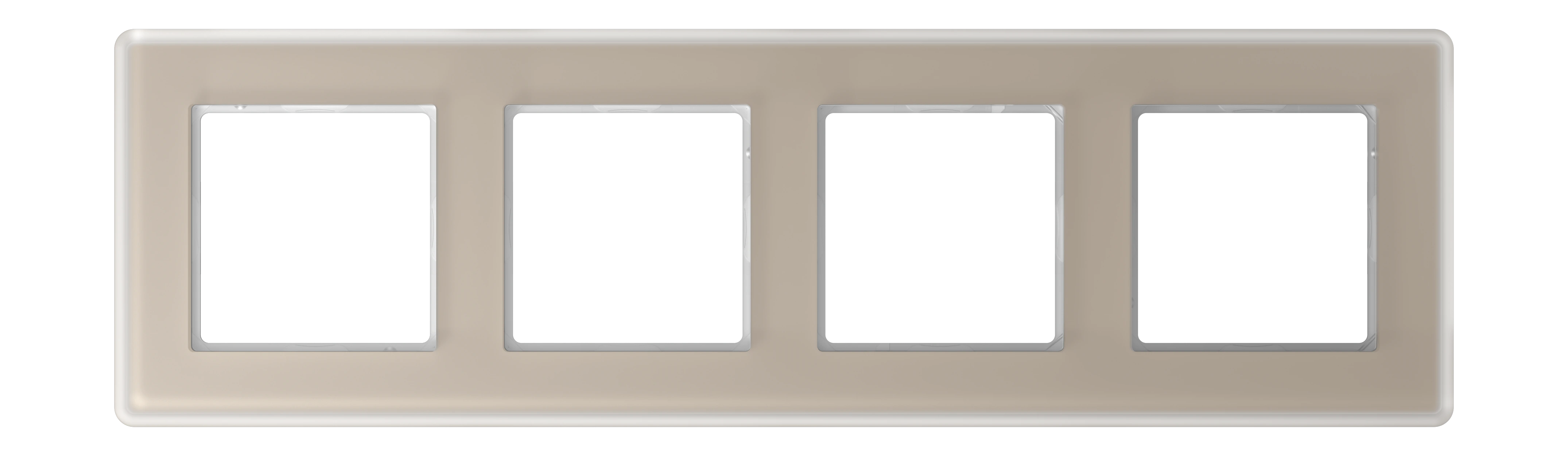 Glass frame for horizontal and vertical installation — JUNG A VIVA, Champagne Glass, art. AV584GLMCH