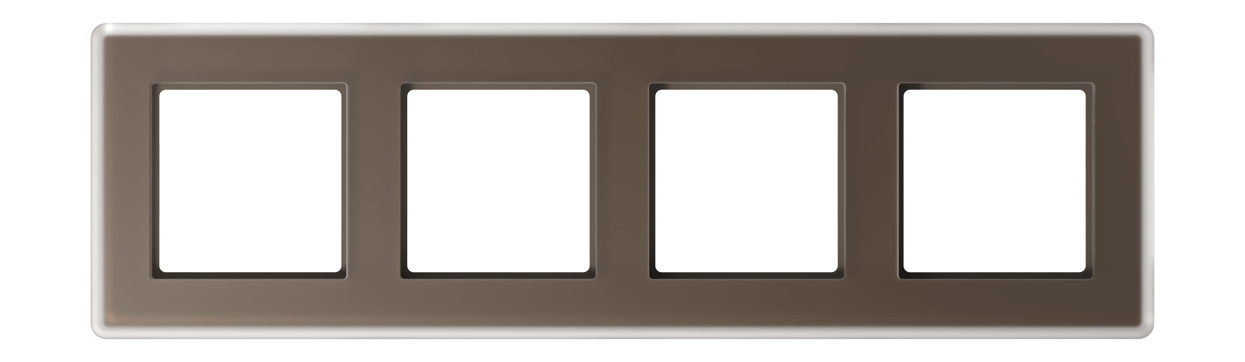 Glass frame for horizontal and vertical installation — JUNG A VIVA, Mocha Glass, art. AV584GLMMO