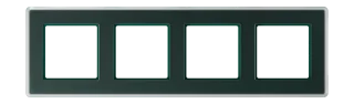 Glass frame for horizontal and vertical installation