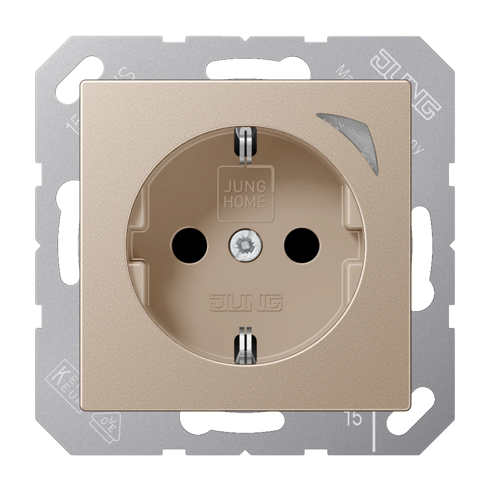 JUNG HOME SCHUKO® розетка Energy — JUNG Bluetooth, Шампань, арт. BTA1521SECH