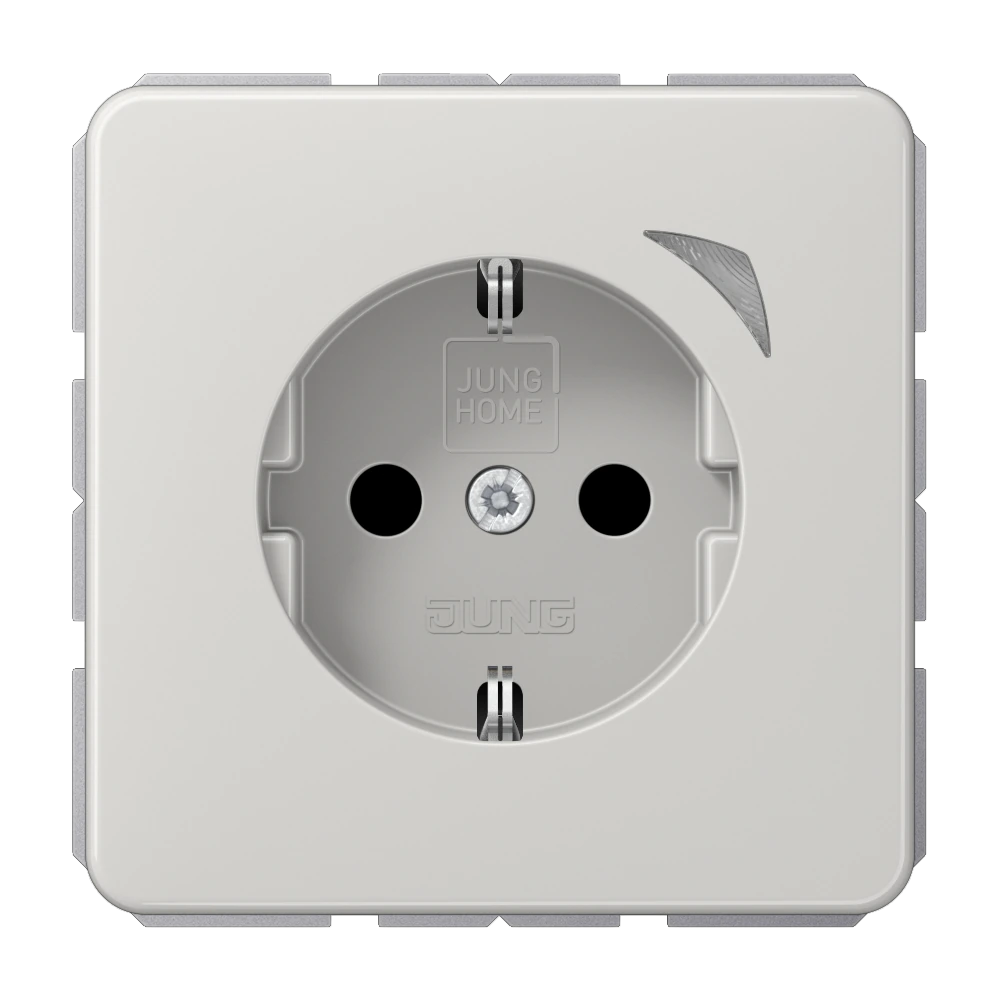 JUNG HOME SCHUKO® розетка Energy — JUNG Bluetooth, Светло-серый, арт. BTCD1521SELG