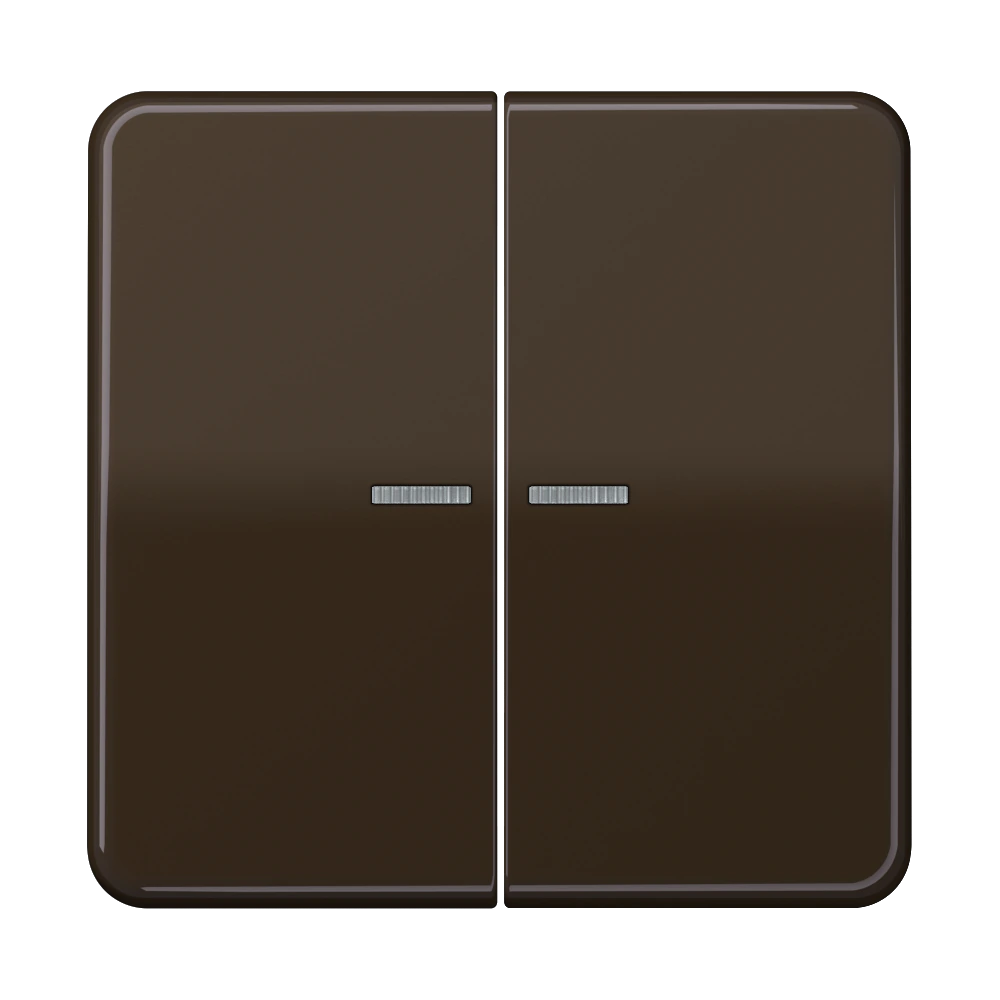 JUNG HOME кнопка, 2 группы — JUNG Bluetooth, Коричневый, арт. BTCD17102BR