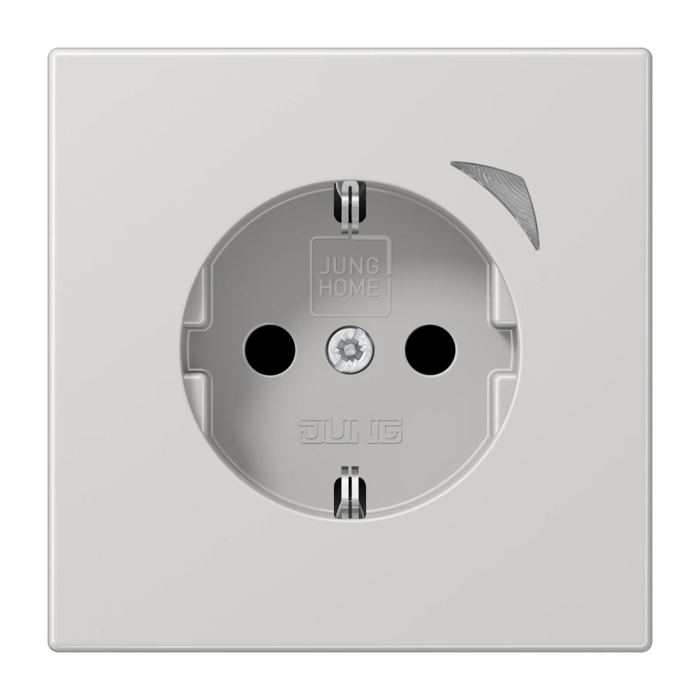 JUNG HOME SCHUKO® socket — JUNG Bluetooth, Light Grey, art. BTLS1521SLG