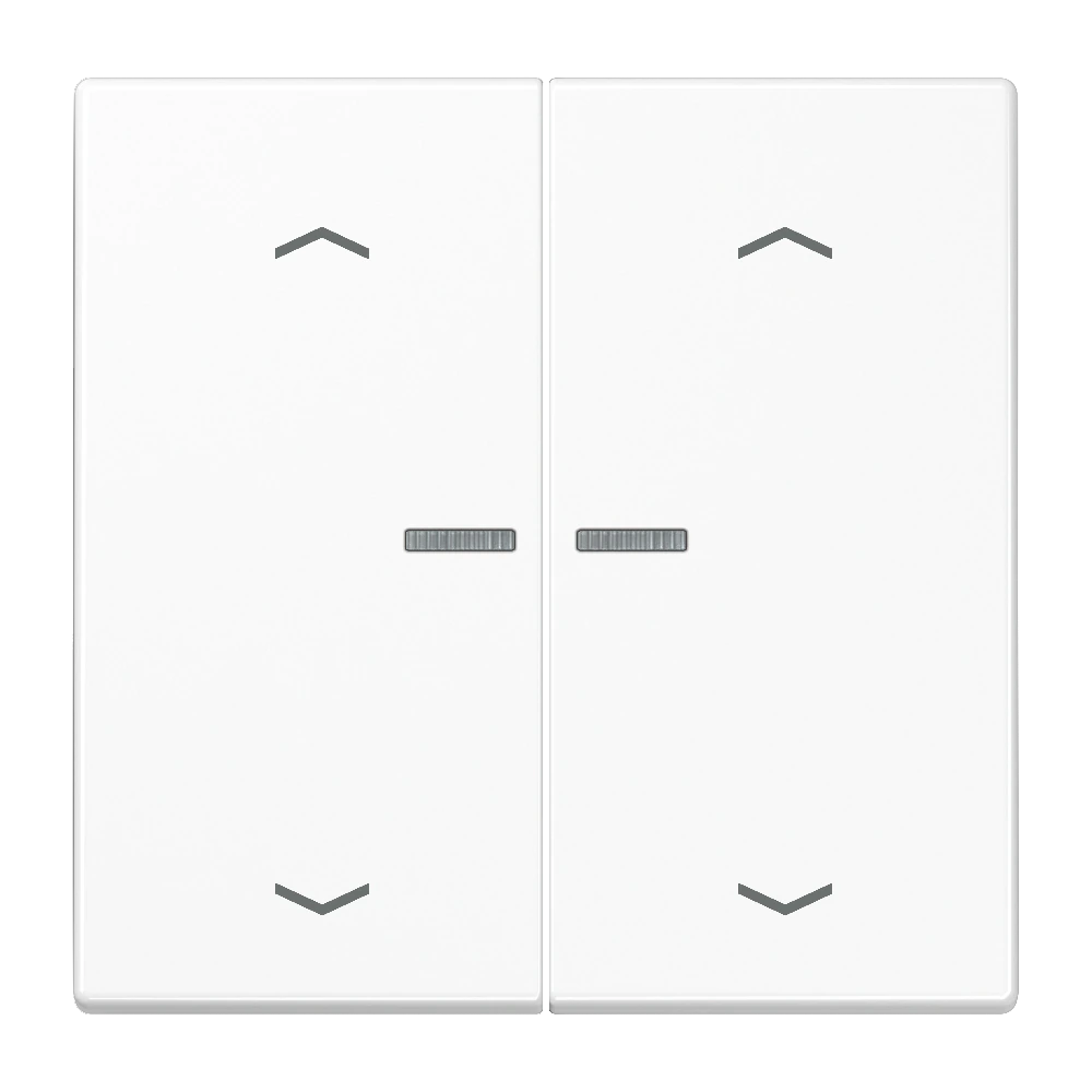 JUNG HOME push-button 2-gang with arrow symbols — JUNG Bluetooth, Alpine White, art. BTLS17102PWW